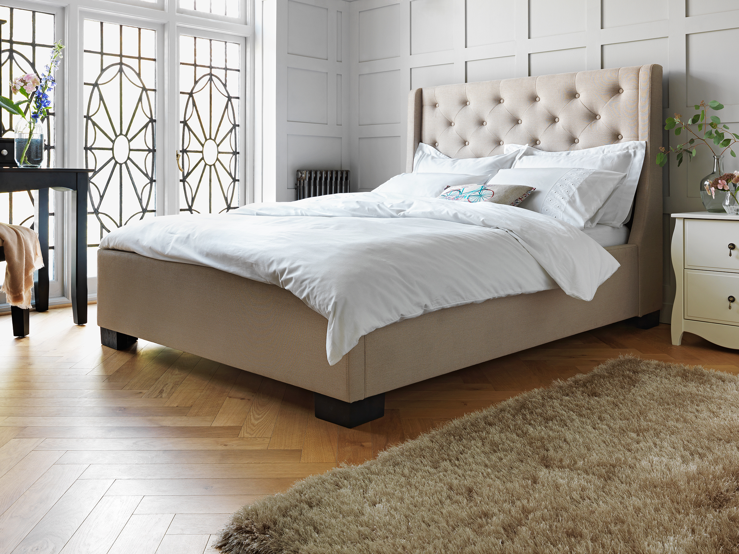 Argos Home Levena Double Quilted Bed Frame Natural Slide 1 Of 7 Show Larger Image Levena Quilted Double Bed Frame