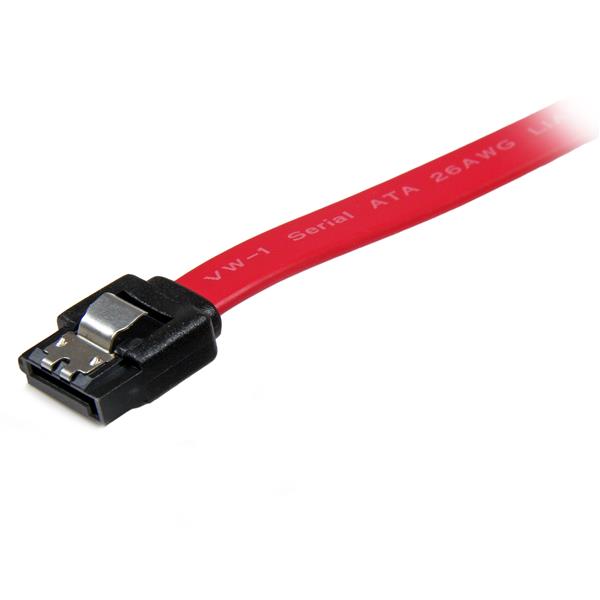 Secure latching SATA cable designed for new system boards and SATA hard drives