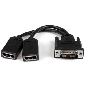 Connect two DisplayPort monitors to your DMS / LFH-equipped graphics card