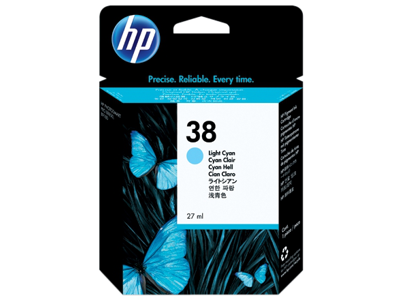 HP 38 Light Cyan Pigment Original Ink Cartridge