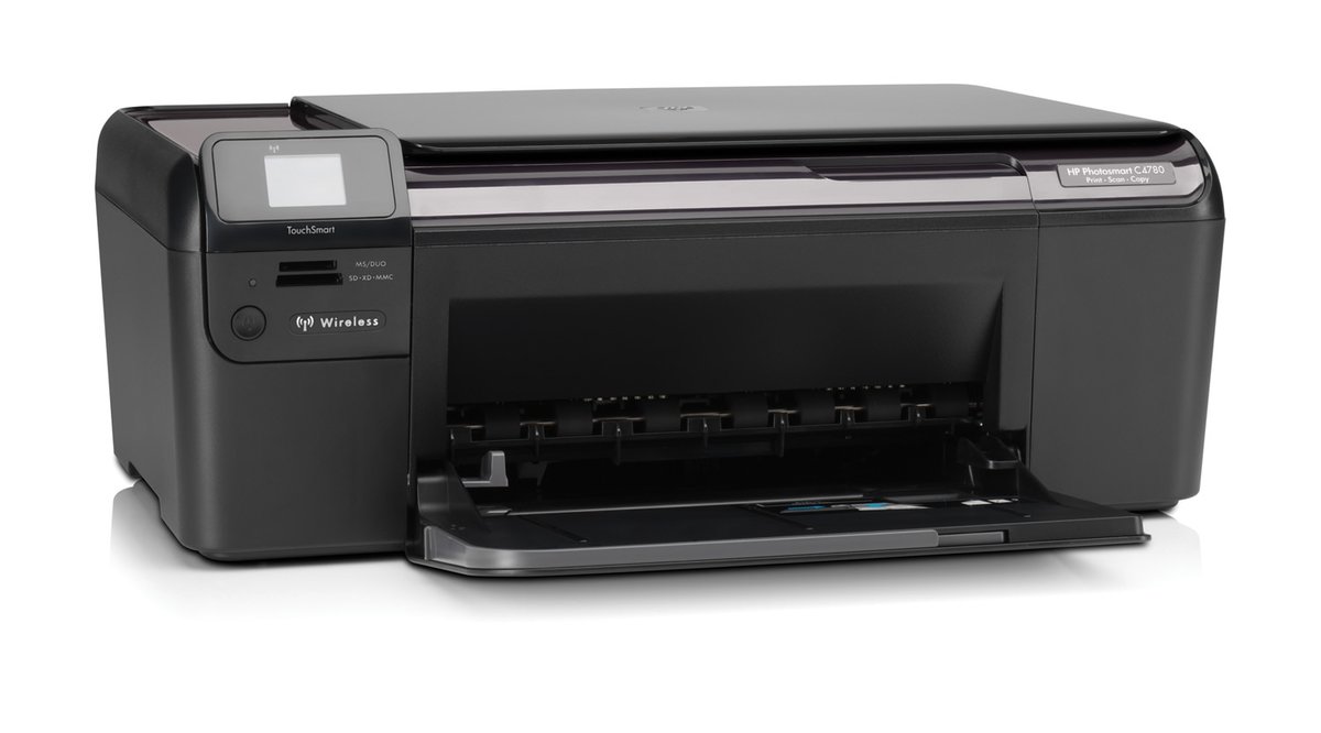 HP Photosmart C4780 Q8380A All-In-One Color Inkjet Printer - 4800 x 1200 Optimized dpi, 29 ppm Mono, 23 ppm Color, USB, 64 MB, Wi-Fi at TigerDirect.com