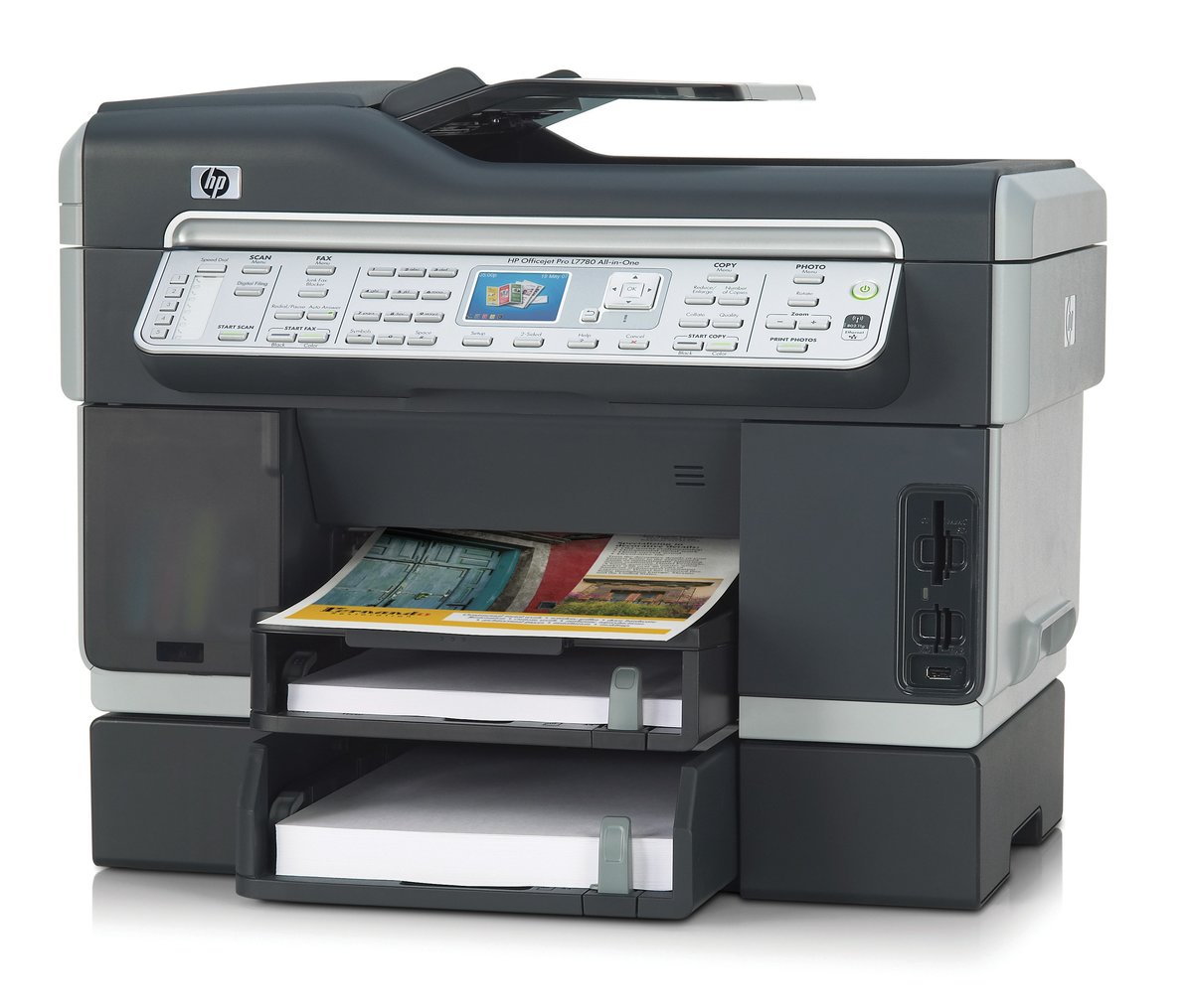 HP Officejet Pro L7780 All-in-One Color Inkjet Printer - 4800 dpi, 35 ppm, Wi-Fi, USB, 192 MHz at TigerDirect.com