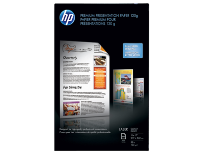 HP Premium Glossy Presentation Paper 120 gsm-250 sht/Tabloid/11 x 17 in
