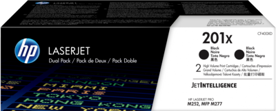 HP 201X 2-pack High Yield Black Original LaserJet Toner Cartridges